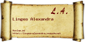 Linges Alexandra névjegykártya